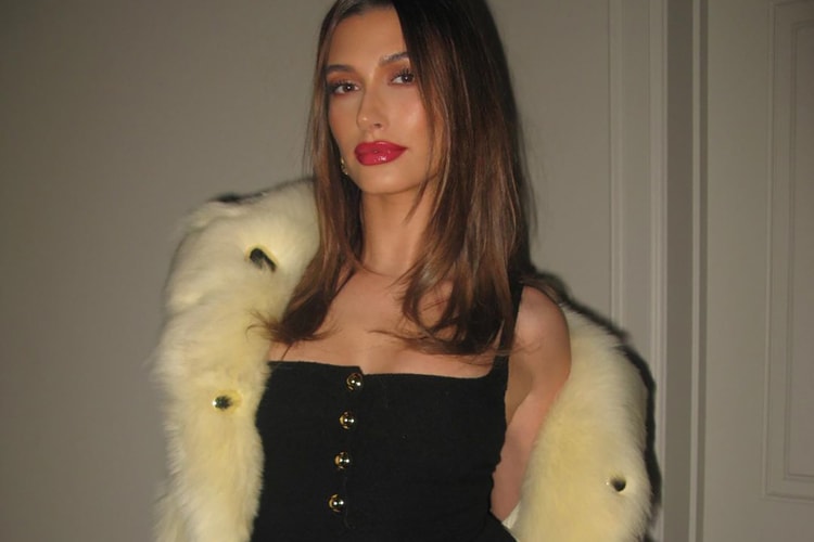 Hailey Bieber Flaunts Her Candy Cane Glazed Nails