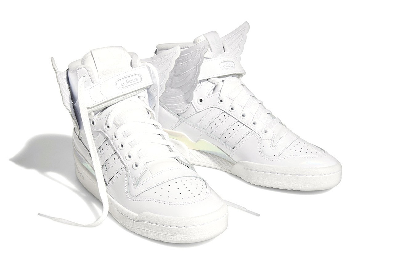 jeremy scott adidas forum wings high top sneaker black white opal