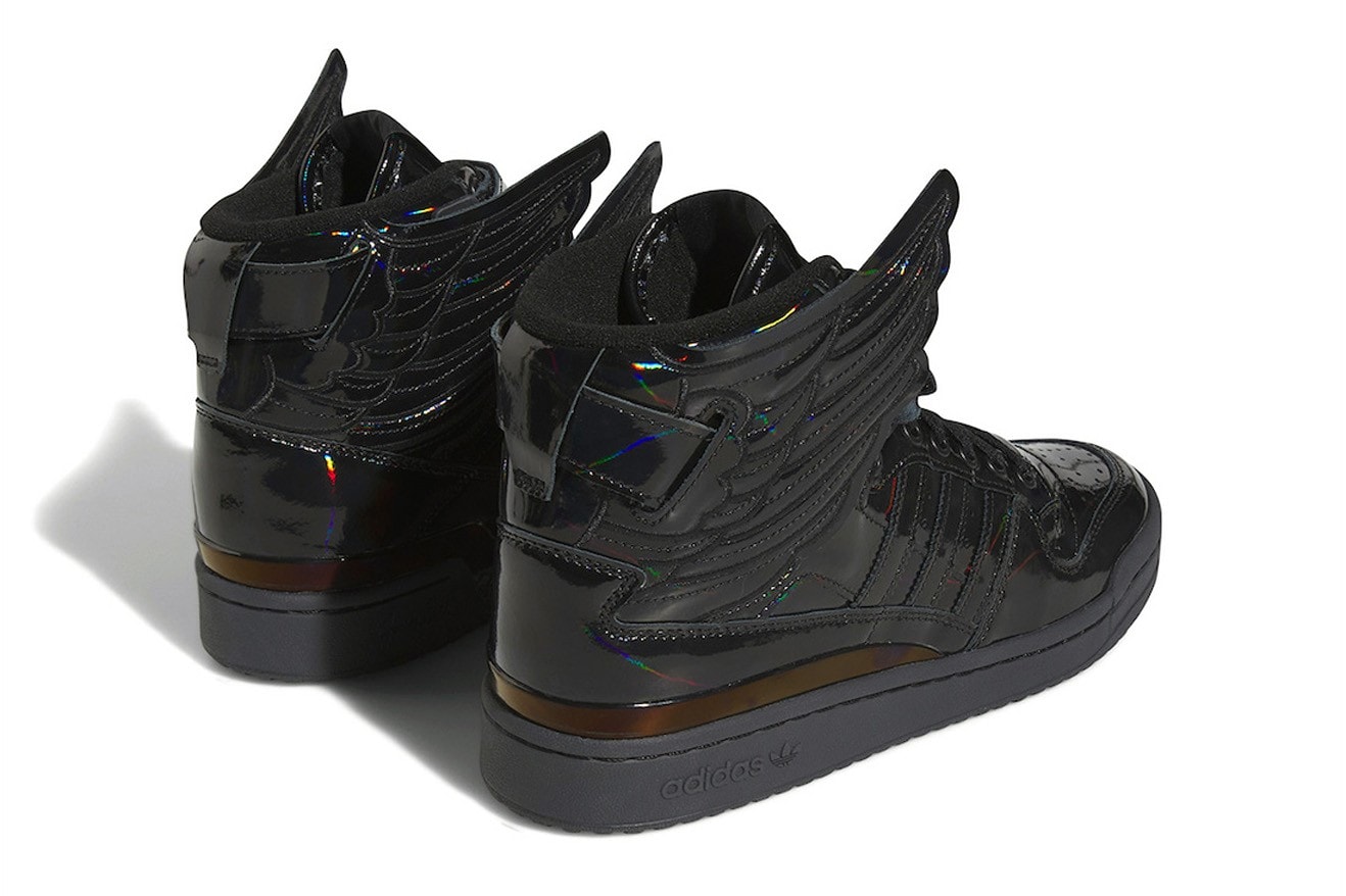 jeremy scott adidas forum wings high top sneaker black white opal