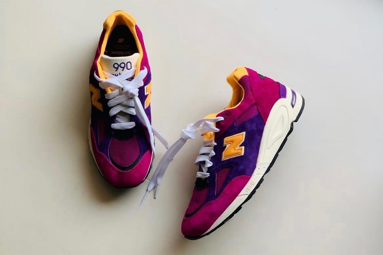 new balance 990v2 teddy santis sneaker purple pink