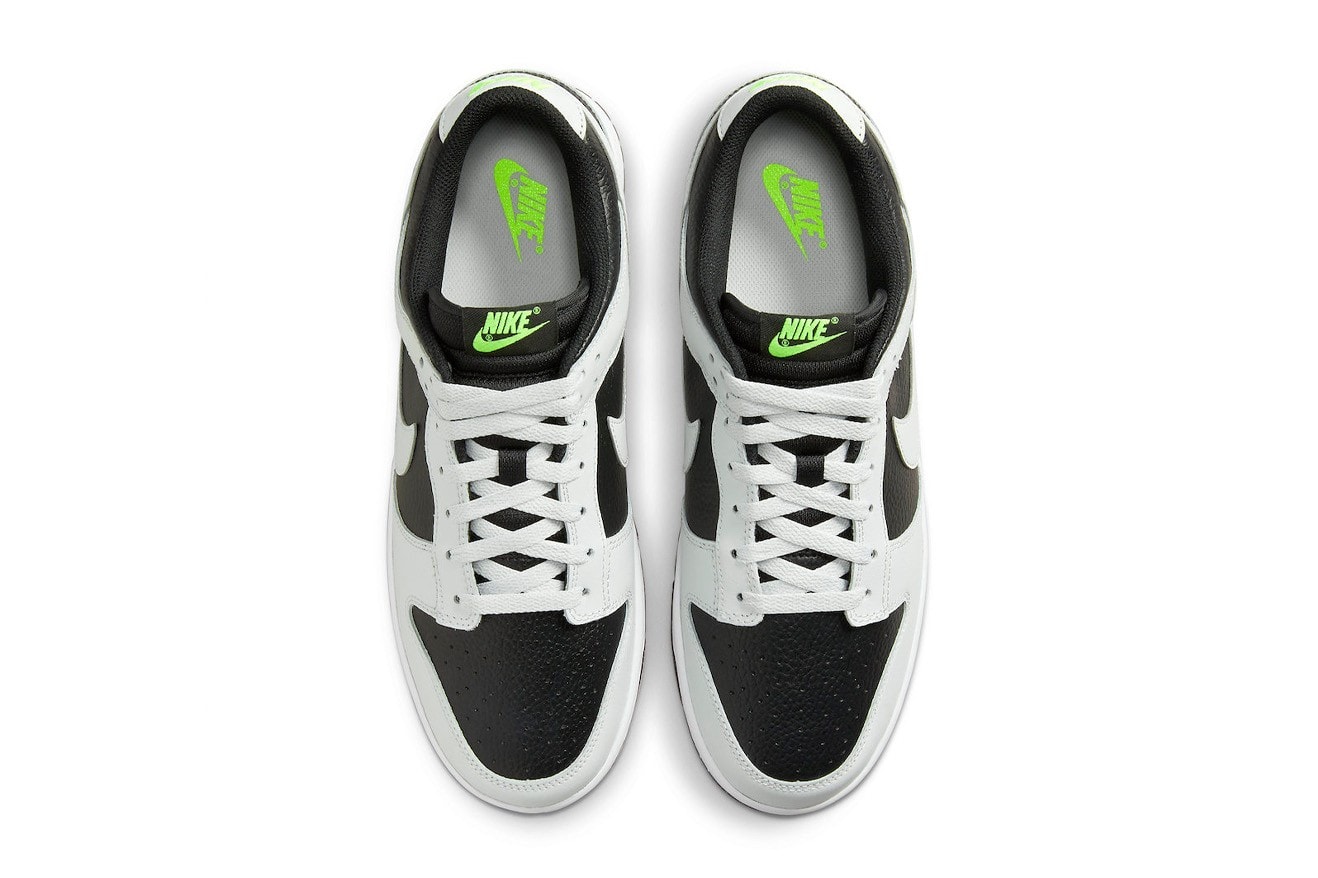 nike sneaker trainer dunk low reverse panda neon green