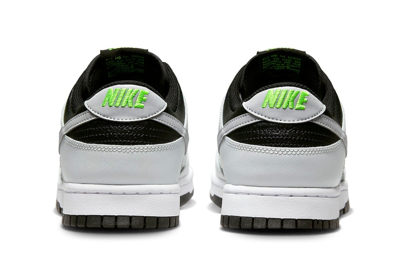 nike sneaker trainer dunk low reverse panda neon green