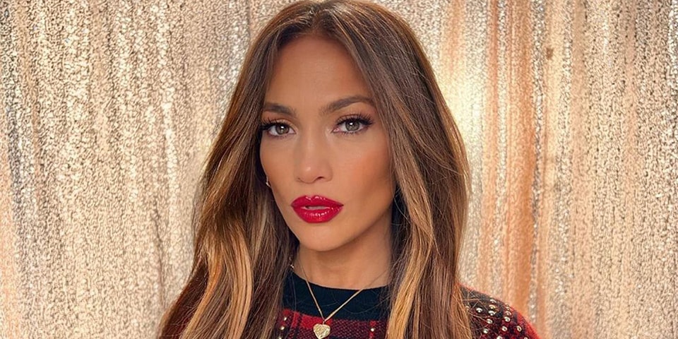 Jennifer Lopez Decks the Halls With Candy Cane French Manicure