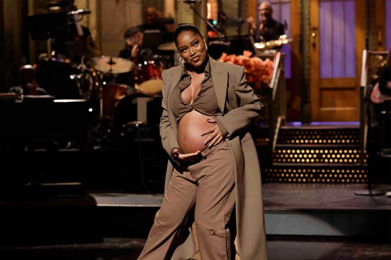 Keke Palmer Baby Bump Pregnancy Reveal Dipped in melted black rubber boyfriend Darius Jackson