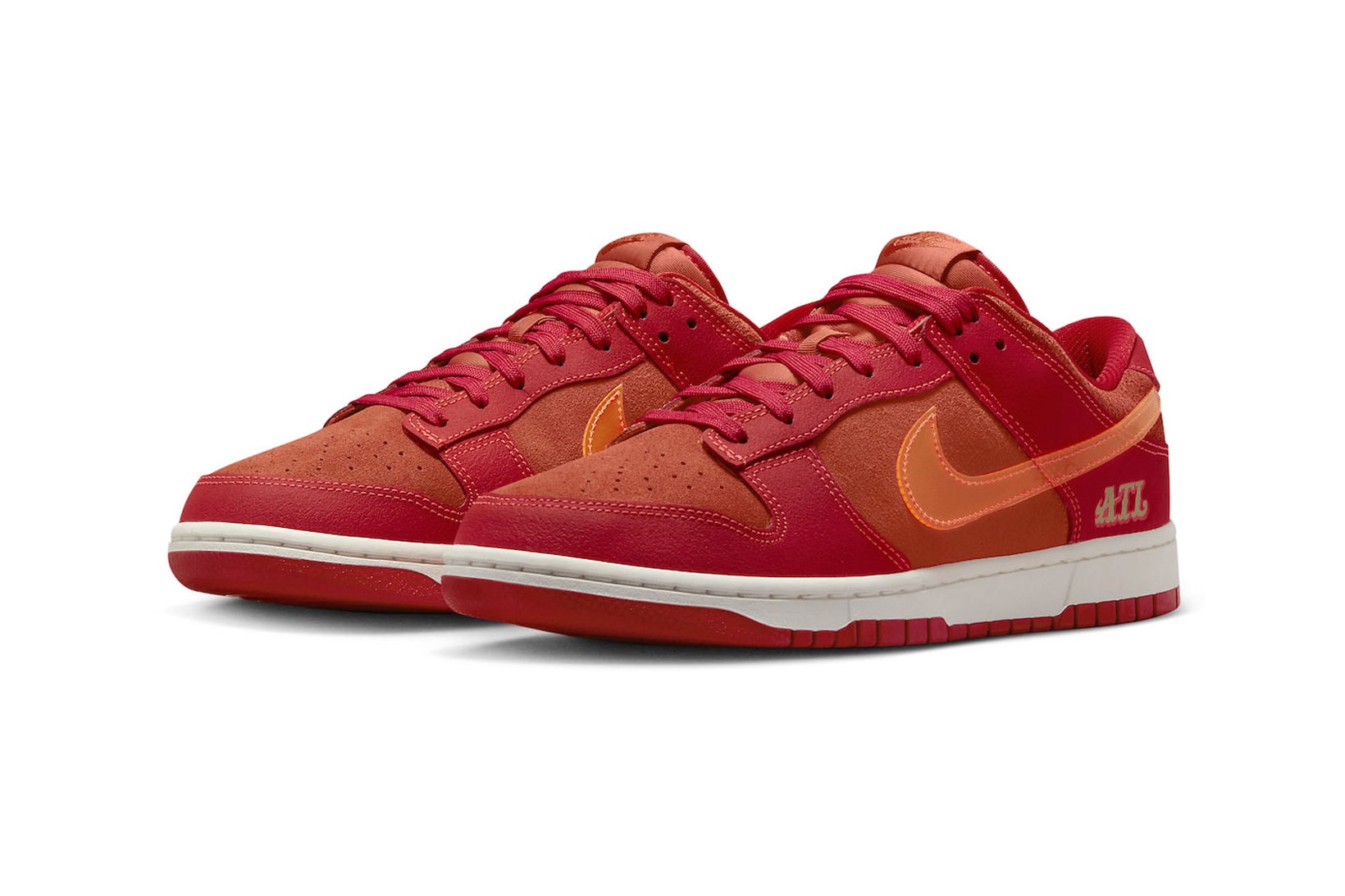 Nike Dunk Low ATL University Red Bright Crimson Orange Release Date Images