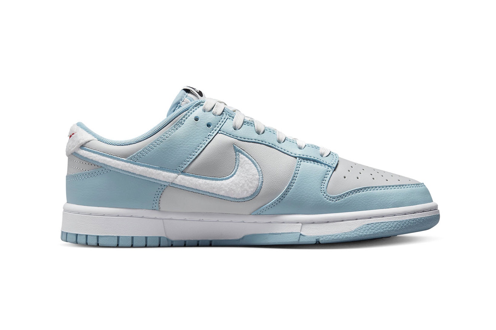 Nike Dunk Low Worn Blue Fleece Swooshes Images Release Info