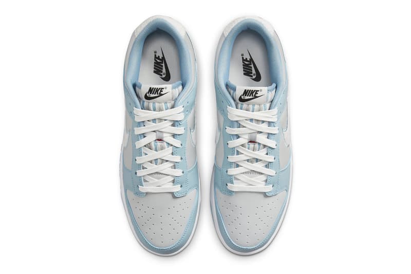 Nike Dunk Low Worn Blue Fleece Swooshes Images Release Info