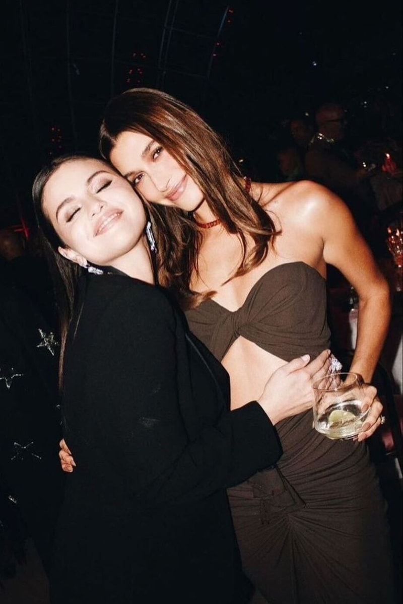 Selena Gomez and Hailey Bieber Posing Together