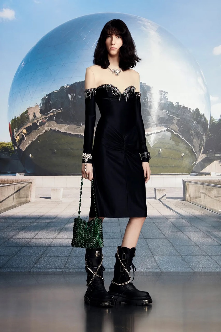 paco rabanne pre-fall 2023 collection lookbooks dresses boots footwear accessories skirts jeans handbags