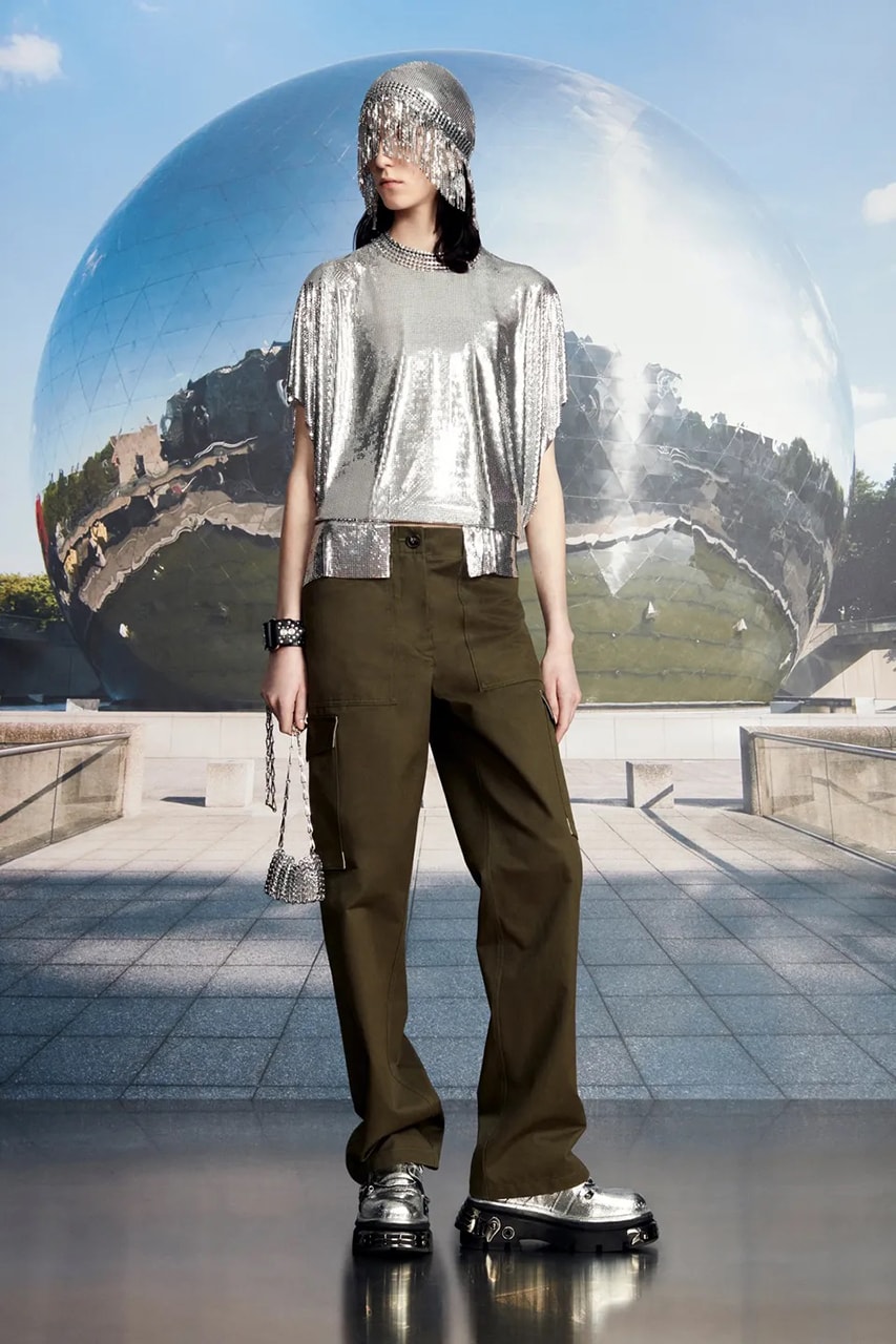paco rabanne pre-fall 2023 collection lookbooks dresses boots footwear accessories skirts jeans handbags