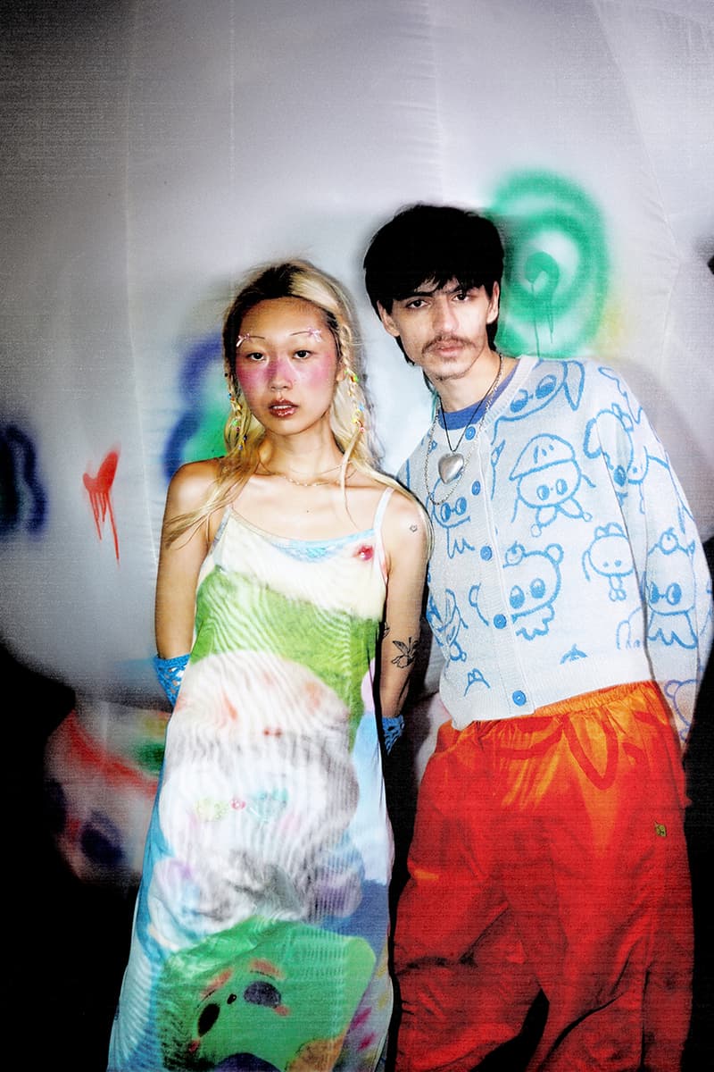 lazy oaf nhozagri collaboration t-shirts pants dresses artwork