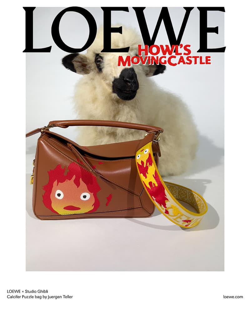 Loewe Howl's Moving Castle Studio Ghibli Collaboration Calcifer Puzzle Flamenco Bag Release Info