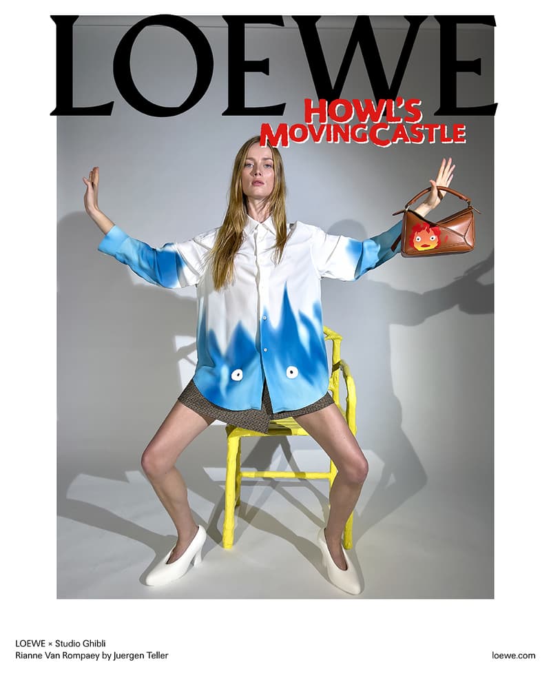 Loewe Howl's Moving Castle Studio Ghibli Collaboration Calcifer Puzzle Flamenco Bag Release Info