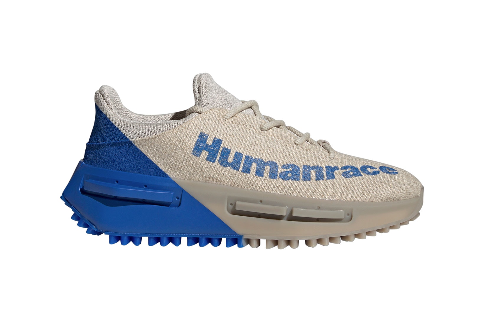 Pharrell Williams adidas Originals NMD S1 MAHBS Humanrace Oatmeal Blue Corn Release Date
