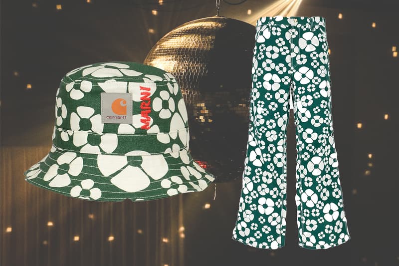 carhartt wip marni collaboration work shits skirts bucket hats tote bags platform slip-ons