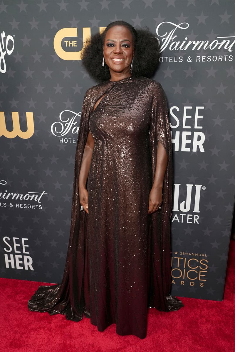 gown and Stephanie Hsu arrived in a vibrant orange 2023 28th Red Carpet Best Dressed Viola Davis