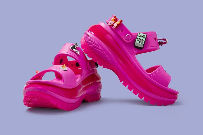 crocs clogs mega crush pink jibbitz future