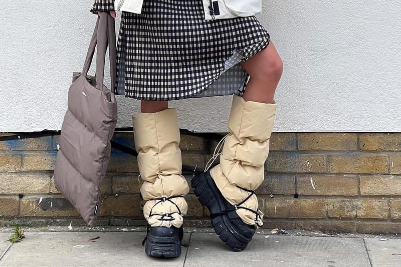 Holzweiler's Puffed Leg Warmers are the Y2K Winter Accessory