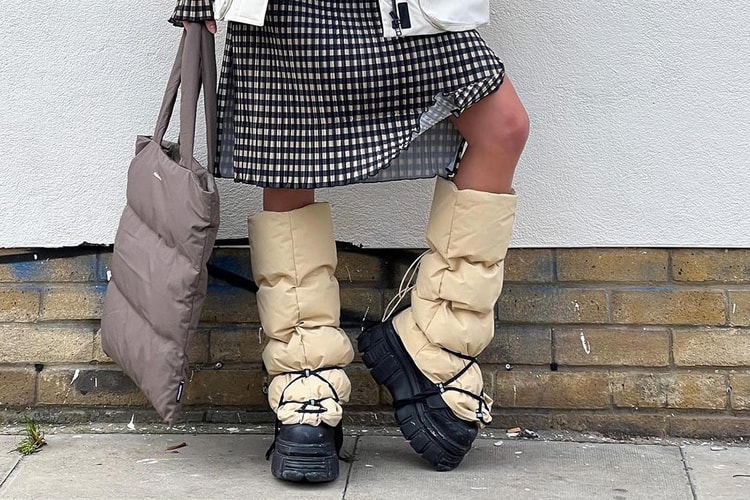 Holzweiler's Puffed Leg Warmers are the Y2K Winter Accessory