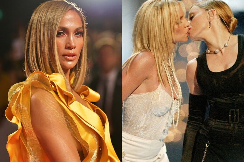 jennifer lopez madonna britney spears christina aguilera vmas kiss 2003