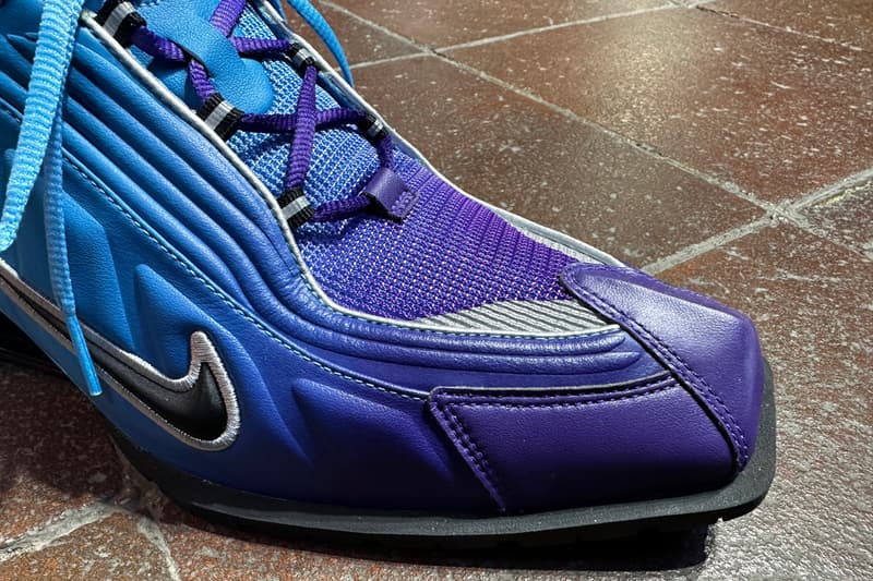 Martine Rose Nike Shox MR4 Blue Purple Colorway Pitti Uomo 103 Collection Release Info