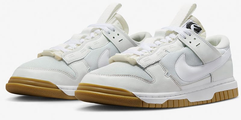 white dunks gum sole