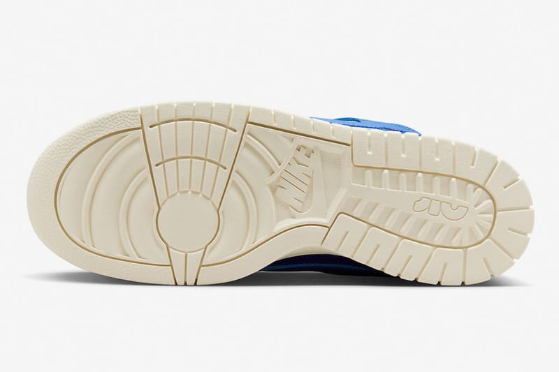 blue and white jordans dunks