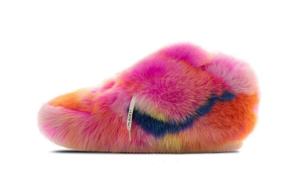 vuitton fluffy slippers pink