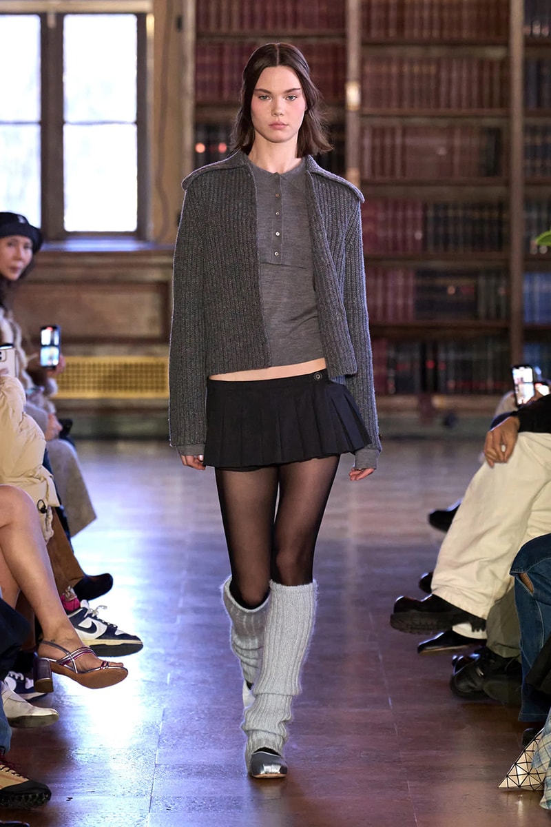 sandy liang fall winter 2023 new york fashion week runway dress balletcore coquette soft goth 