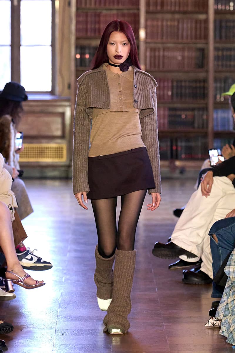 sandy liang fall winter 2023 new york fashion week runway dress balletcore coquette soft goth 