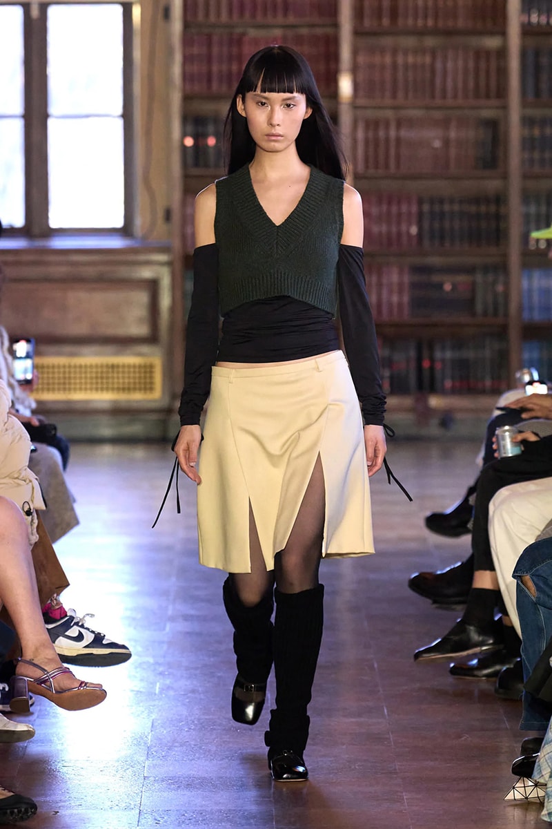 sandy liang fall winter 2023 new york fashion week runway dress balletcore coquette soft goth 