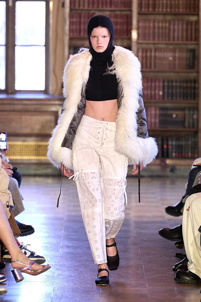 sandy liang fall winter 2023 new york fashion week runway dress balletcore coquette soft goth 