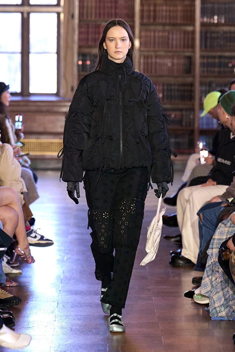 sandy liang fall winter 2023 new york fashion week runway dress balletcore coquette soft goth 