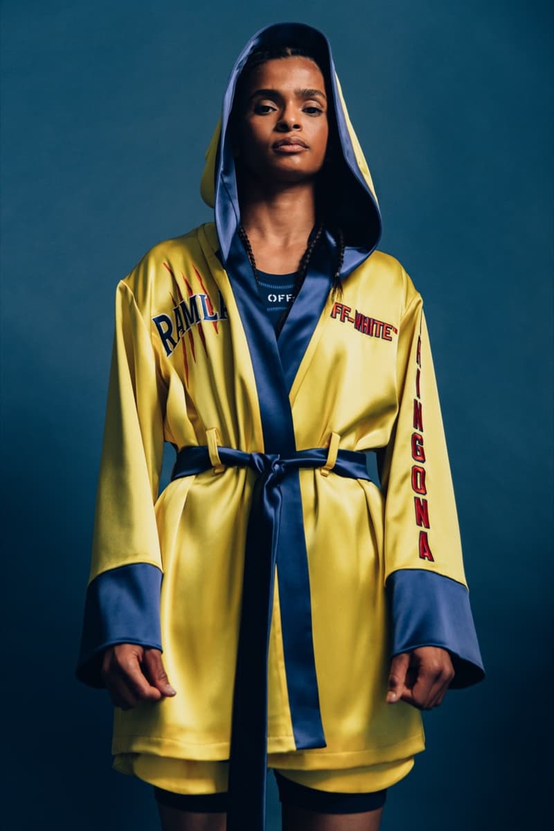 off white ramla ali boxing robe satin gloves