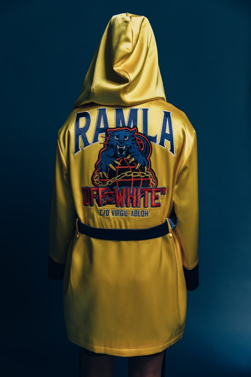 off white ramla ali boxing robe satin gloves