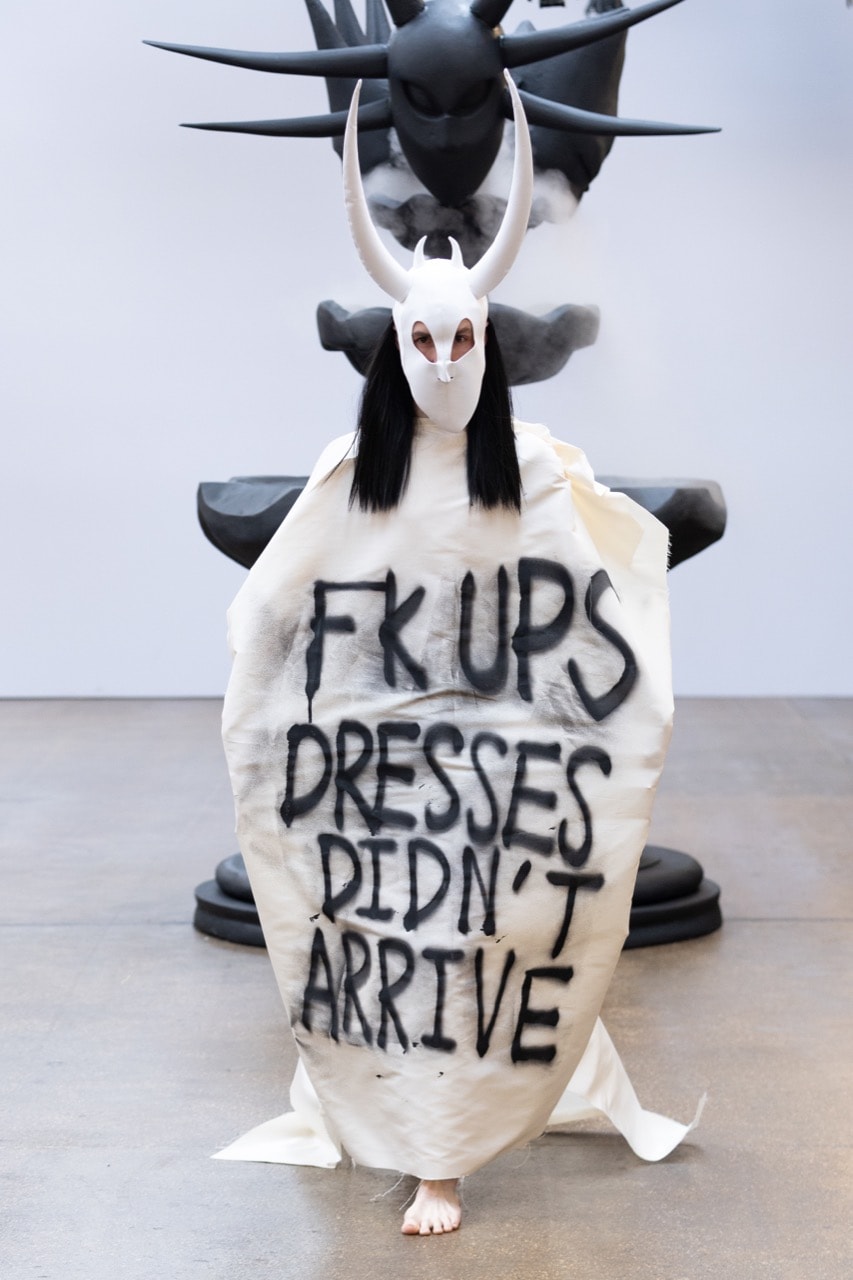 buerlangma UPS dress diy fashion week london runway