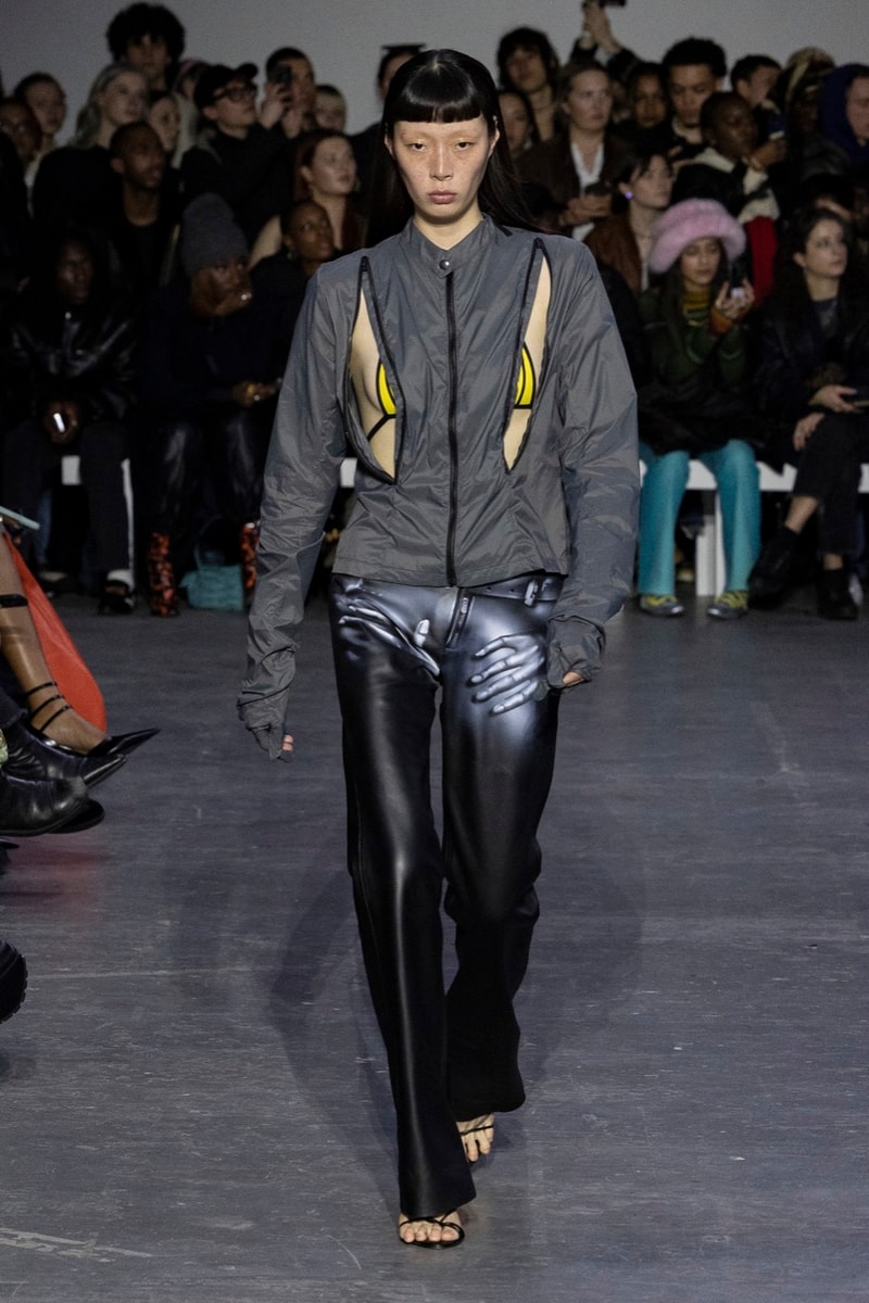 mowalola london fashion week runway hats lights baggy trousers