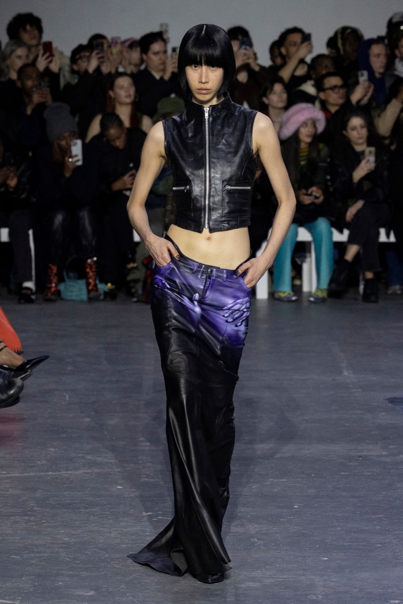 mowalola london fashion week runway hats lights baggy trousers