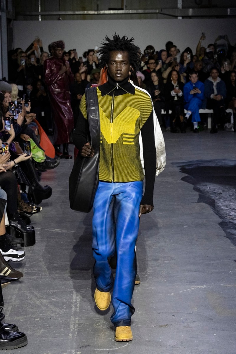 mowalola london fashion week runway hats lights baggy trousers