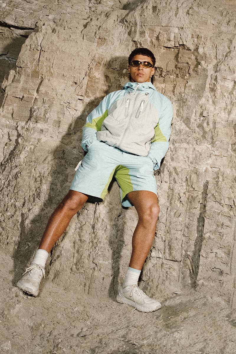 Maison Kitsuné and wander spring summer collaboration activewear campaign imagery 