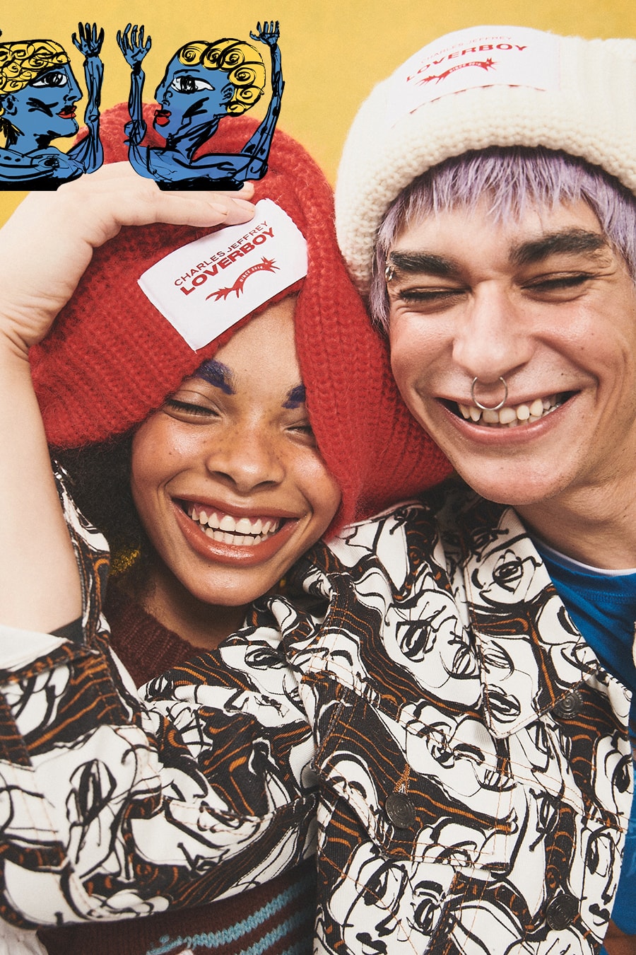 Charles Jeffrey LOVERBOY's SS23 "PHWOARRR!" queerness lgbtq+ campaign imagery collection release information hats hoodies genderless unisex