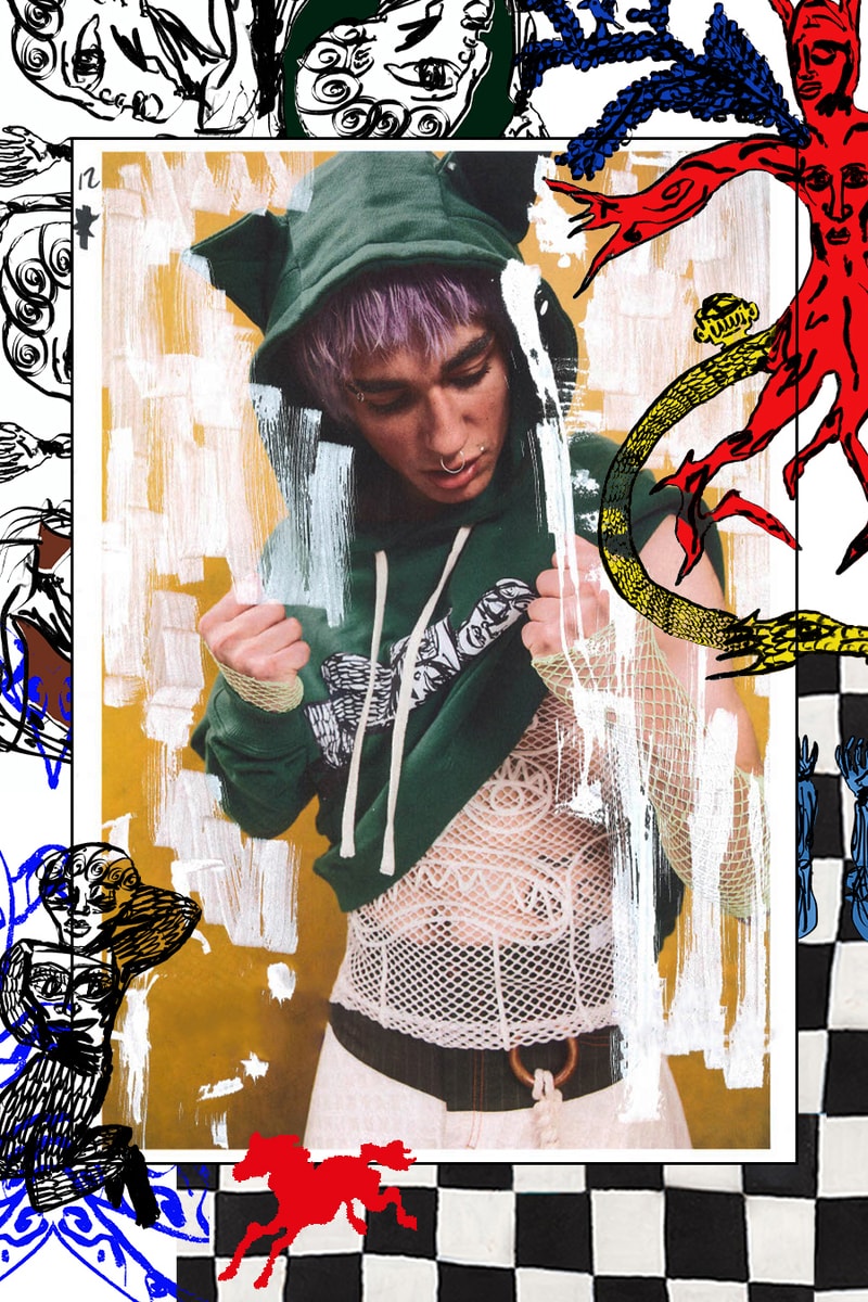 Charles Jeffrey LOVERBOY's SS23 "PHWOARRR!" queerness lgbtq+ campaign imagery collection release information hats hoodies genderless unisex