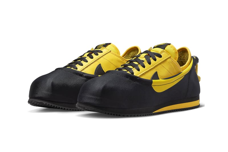 nike cortez yellow and black