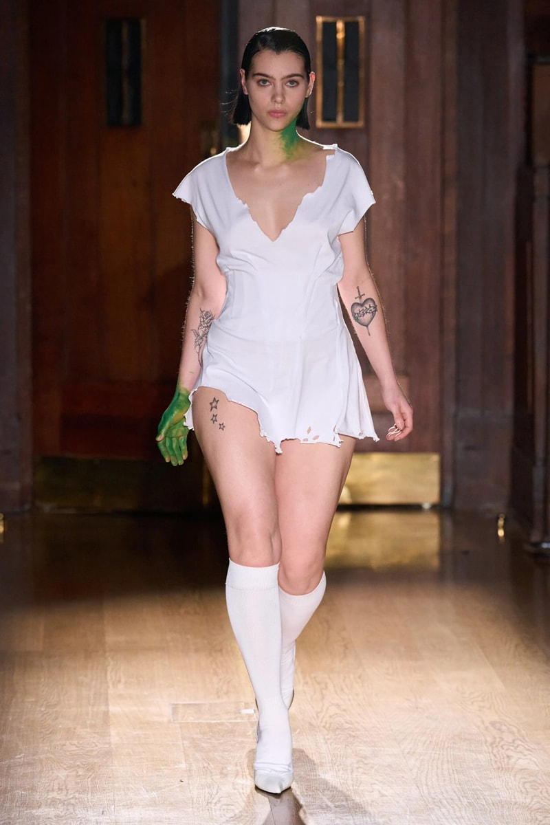 natasha zinko london fashion week runway monster green