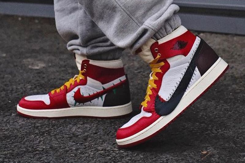 teyana taylor air jordan 1 high sneaker red black