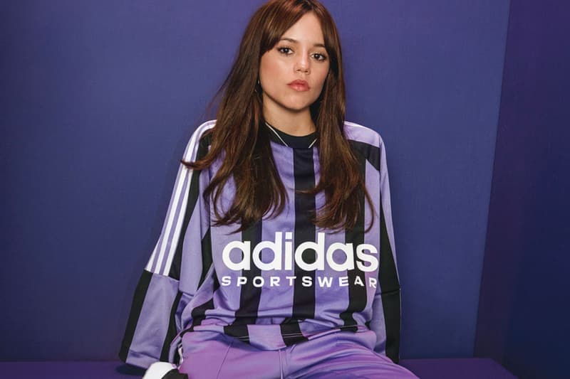 jenna ortega Kurze adidas sportswear tracksuit top sneakers