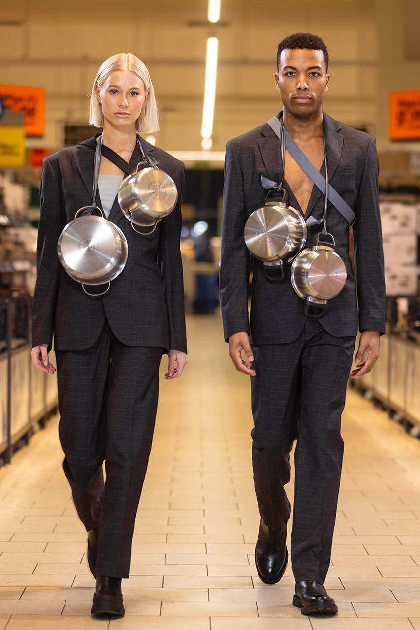 lidl air fryer fashion week show runway pans pots supermarket