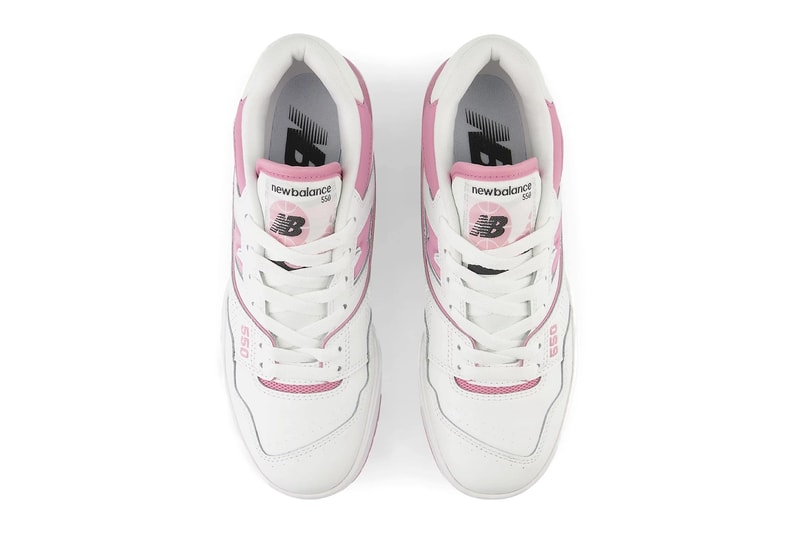 new balance 550 sneaker bubblegum white trainer pink