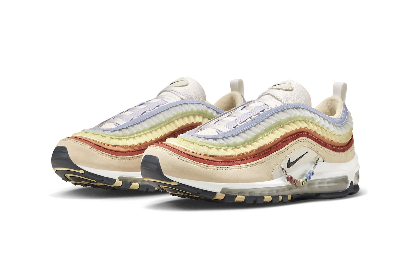 Nike Air Max 97 Be True Removable Charm Bracelet Pink Oxford Anthracite-Adobe Release Images
