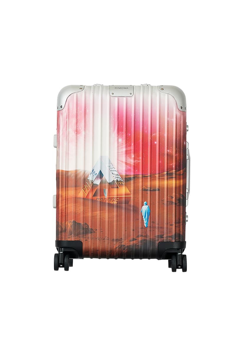 palace skateboard deck rimowa suitcase stickers